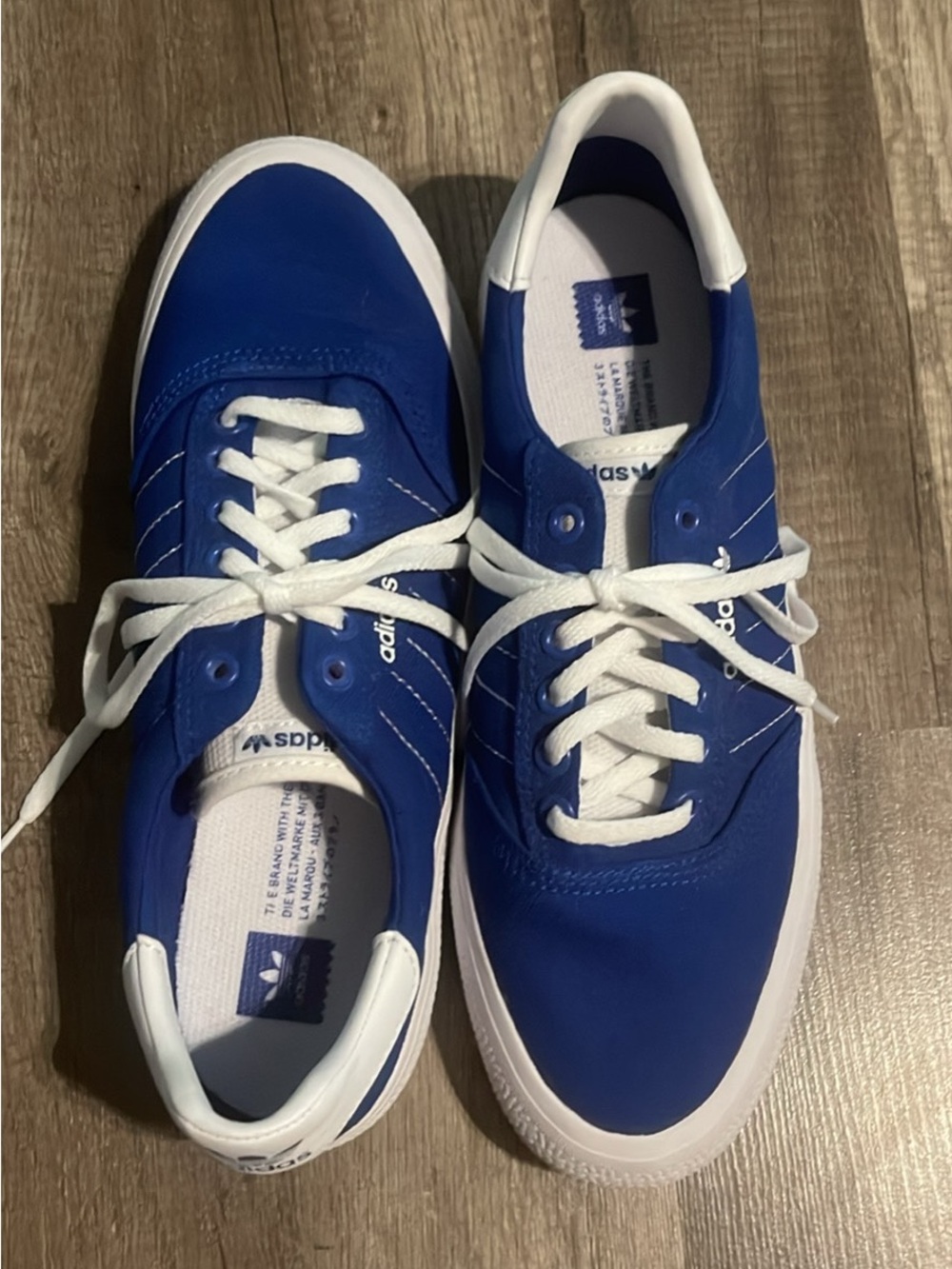 adidas Royal Blue and White Low-Top Sneakers